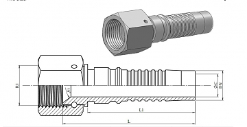 JIC 1.1/16"-12/0-12 int DN20