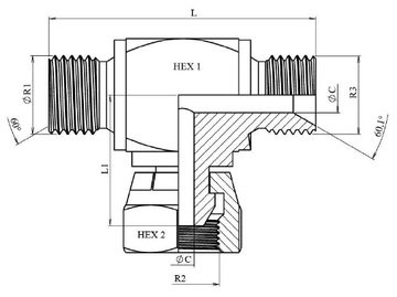 Тройник "КВАДРАТ" BSP 1/2" (Ш-Г-Ш)