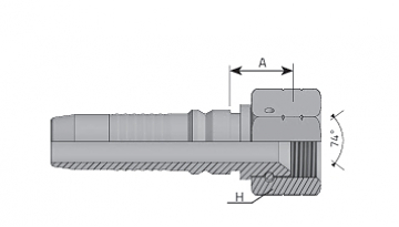 JIC 2.1/2"-12/0-32 int. DN50