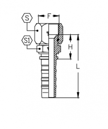JIC 1.5/8"-12/0-20 CS DN32