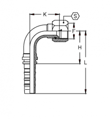 JIC 1.5/8"-12/90-20 CS DN32
